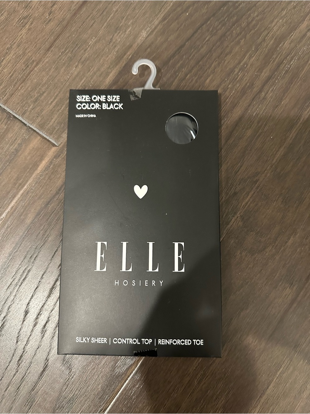 Elle Black Hosiery Sheer Control Top Pantyhose x 3